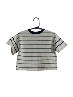 Zara Cream Striped Toddler Tee